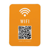 QRコードで接続 オレンジWiFiマグネット マグネット (縦)