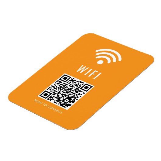 QRコードで接続 オレンジWiFiマグネット マグネット (左側)