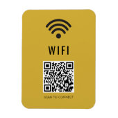 QRコードで接続 金色WiFiマグネット マグネット (縦)