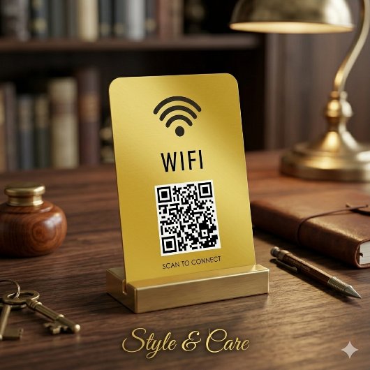 QRコードで接続 金色WiFiマグネット マグネット