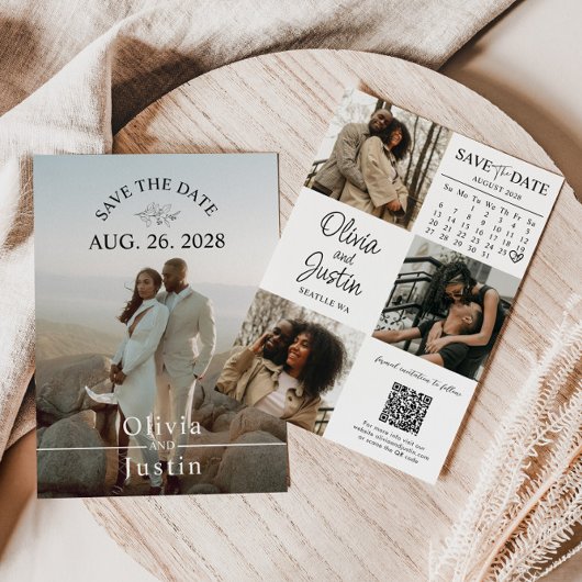 QRコードで日付をミニマルに保存 招待状