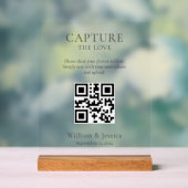 QRコードで結婚式の写真を共有しよう アクリルサイン (ニュートラル)