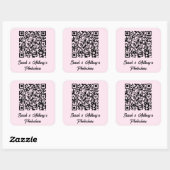 QRコードで結婚式の写真を共有 ウェブサイト スクエアシール (シート)