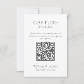 QRコードで結婚式の写真を共有 カード (正面)