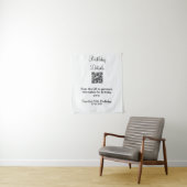 QRコードで誕生日パーティーの詳細 現代的な15歳の誕生日 タペストリー (インサイチュ)