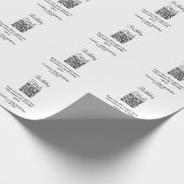 QRコードで誕生日パーティーの詳細 現代的な15歳の誕生日 ラッピングペーパー (角)