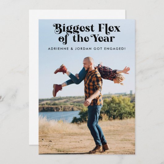 QRコードで面白写真エンゲージメント発表 セーブザデート (正面/裏面)