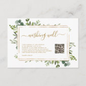 QRコードで願う植物性金ゴールドの緑 エンクロージャーカード (正面)