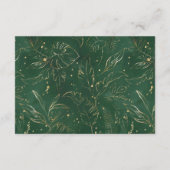 QRコードで願う熱帯雨林金ゴールド エンクロージャーカード (裏面)