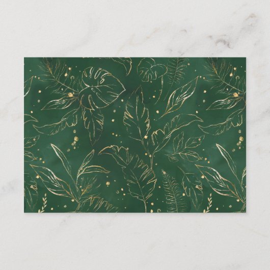 QRコードで願う熱帯雨林金ゴールド エンクロージャーカード (裏面)