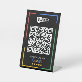 QRコードでGoogleレビューを募集中  台座サイン