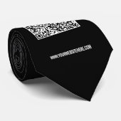 QRコードとのカスタム文字と色 ネクタイ (ロール)