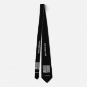 QRコードとのカスタム文字と色 ネクタイ (裏面)