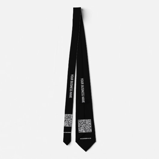 QRコードとのカスタム文字と色 ネクタイ (裏面)