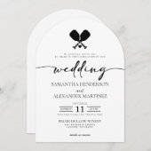 QRコードとのピックボール結婚ラブ 招待状 (正面/裏面)