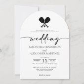 QRコードとのピックボール結婚ラブ 招待状 (正面)