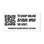 QRコードとウェブサイトをスキャンしてショッピング セルフインキングスタンプ (デザイン)
