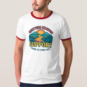 QRコードとウェブサイト付きQKS Tシャツ