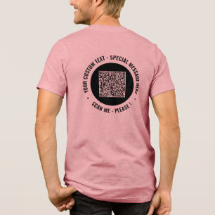 QRコードとカスタムテキストのオリジナル トライブレンドTシャツ