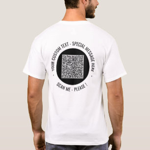 QRコードとカスタムテキストのオリジナルTシャツ Tシャツ