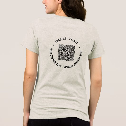 QRコードとカスタムテキストのカスタマイズ例 トライブレンドTシャツ (裏面)