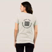QRコードとカスタムテキストのカスタマイズ例 トライブレンドTシャツ (裏面全面)