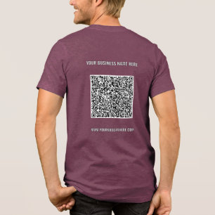 QRコードとカスタムテキストのビジネスプロモーション トライブレンドTシャツ