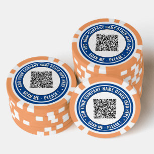 QRコードとカスタムテキストのブランドポーカーチップ ポーカーチップ