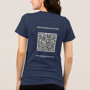 QRコードとカスタムテキストのプロモーション用ビジネス トライブレンドTシャツ
