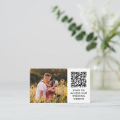 QRコードとカスタム写真結婚のWebサイト詳細 エンクロージャーカード (スタンド正面)