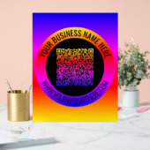 QRコードとカスタム文字お客様のビジネスアクリルサイン アクリルサイン (ウェディング)