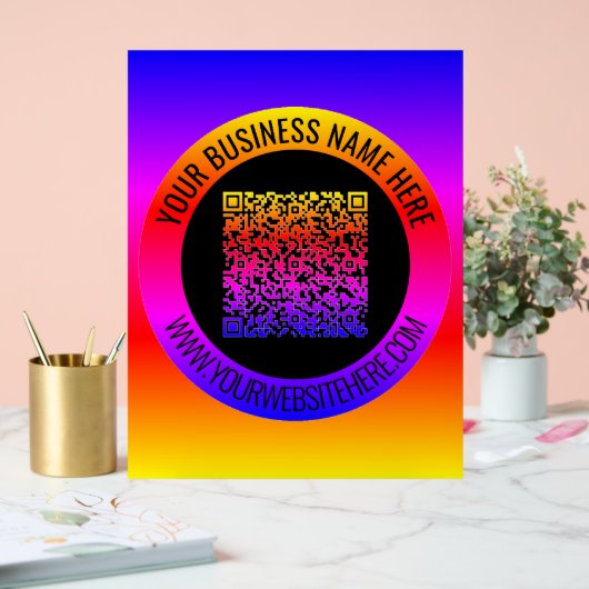 QRコードとカスタム文字お客様のビジネスアクリルサイン アクリルサイン (ウェディング)