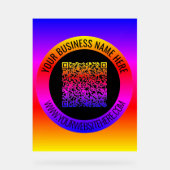 QRコードとカスタム文字お客様のビジネスアクリルサイン アクリルサイン (正面)