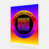 QRコードとカスタム文字お客様のビジネスアクリルサイン アクリルサイン (傾斜)