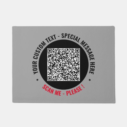 QRコードとカスタム文字の書式の色の選択 ドアマット (正面)
