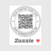 QRコードとカスタム文字ステッカーパーソナライズされた シール (シート)