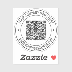 QRコードとカスタム文字ステッカーパーソナライズされた シール