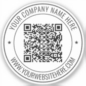 QRコードとカスタム文字ステッカーパーソナライズされた シール (正面)