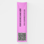 QRコードとカスタム文字バナーの例 横断幕 (縦)