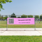 QRコードとカスタム文字バナーの例 横断幕 (インサイチュ)