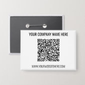 QRコードとカスタム文字ボタンの色の選択 缶バッジ (正面/裏面)