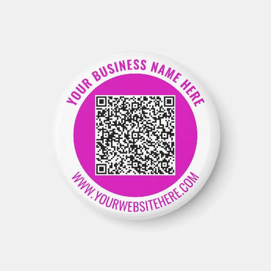 QRコードとカスタム文字マグネット選択カラー マグネット (正面)