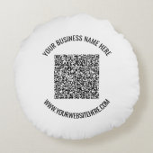 QRコードとカスタム文字円枕 ラウンドクッション (裏面)
