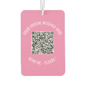 QRコードとカスタム文字空気清浄機 カーエアーフレッシュナー (裏面)