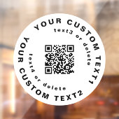 QRコードとサークルビジネスシンプル会社W上の文字 ウィンドウサイン (シート2)