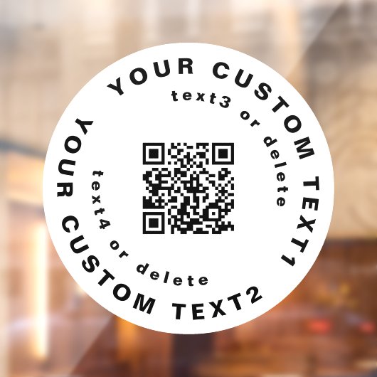 QRコードとサークルビジネスシンプル会社W上の文字 ウィンドウサイン (シート2)