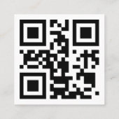 QRコードとソーシャルメディアのアイコン スクエア名刺 (裏面)