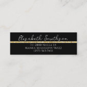 QRコードとソーシャルメディアの追加金ゴールドグリッター モダン スキニー名刺 (正面)