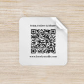 QRコードとテキスカスタムトスタンプの スクエアシール