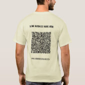 QRコードとテキストでビジネスを宣伝するTシャツ Tシャツ (裏面)